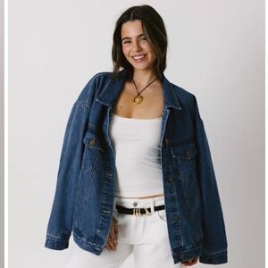 Midtown Oversized Denim Jacket - Dark Wash